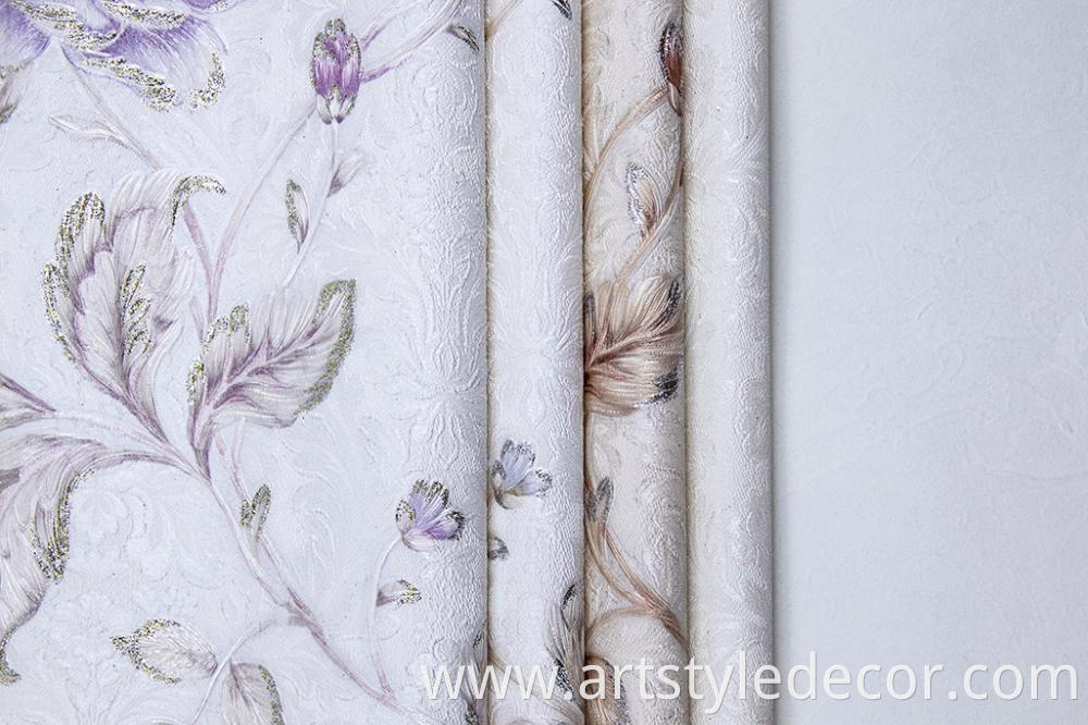 Floral Design PVC Wallpaper